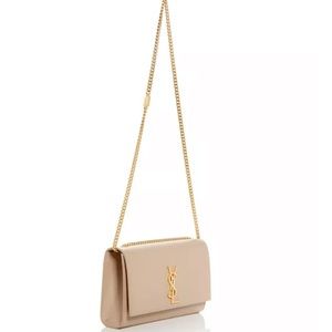 Authentic Classic YSL Kate Bag Size Med in Dark Beige/Gold in great condition!